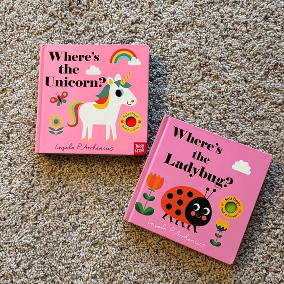 Chronicle Books Other - 3/$25 🪩 Unicorn & Ladybug Lift the Flap Board Book Bundle | Toddler + Baby Books